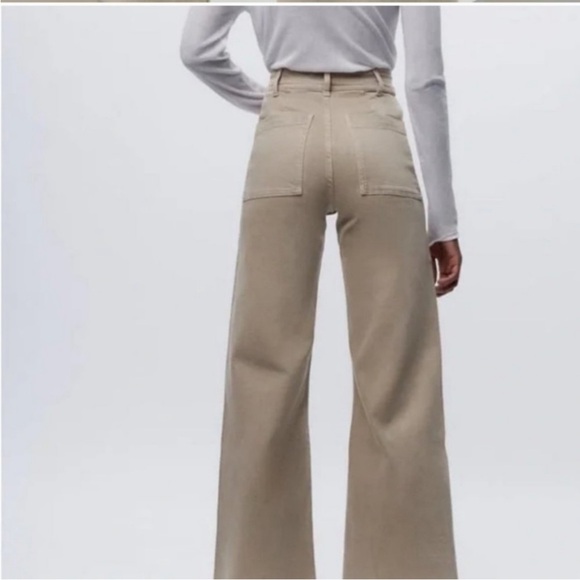 Zara the Marine Straight Light Tan Cream Jeans Size 2 - Picture 4 of 7